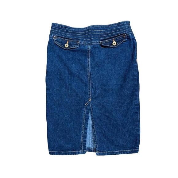 90's Y2K VTG. BABY PHAT DENIM SKIRT SZ. 7 MEDIUM - Picture 3 of 7